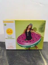 Sun Squad Giant Watermelon Inflatable Pool Float 47” NEW Sealed