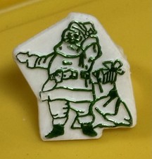 Vintage Canada Plastic Children's Christmas Green Santa Claus Ring Rare