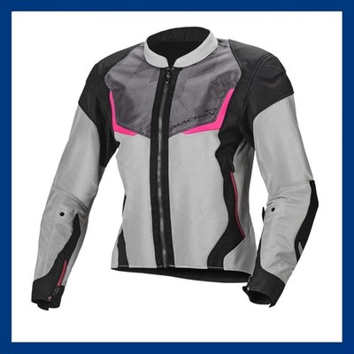 Women's Macna Orcano Fuchsia Grey Summer Motorcycle Jacket Jacket Size XS