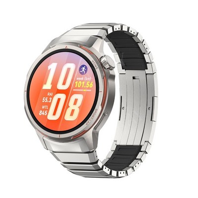 For Huawei Watch GT6 GT5 GT4 GT3 46mm Watch 5 4 3 Titanium+Silicone Band Strap