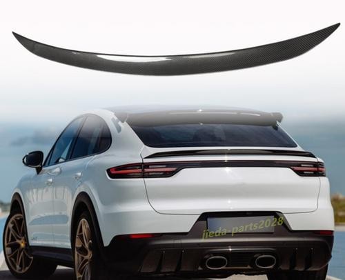 For Porsche Cayenne Coupe 2020-23 Real Carbon car Rear Trunk Spoiler ...