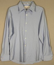 NWOT Mizzen Main Leeward Collection Shirt Mens M Trim Fit Blue Check USA Made
