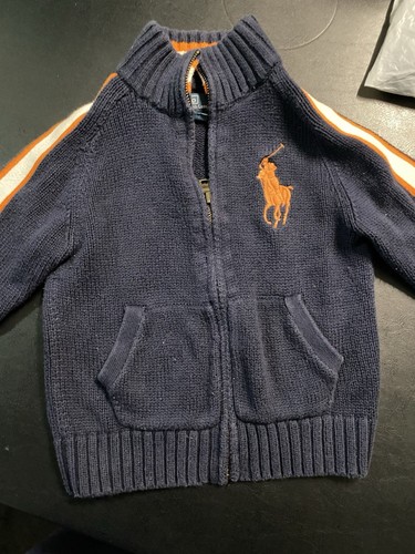 Polo by Ralph Lauren blue and Orange sweater 4T - Picture 8 of 8