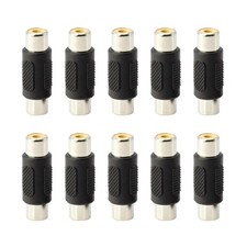 10 Pack AV RCA Audio Video Female to Female Jack Coupler Adapter Connector NEW