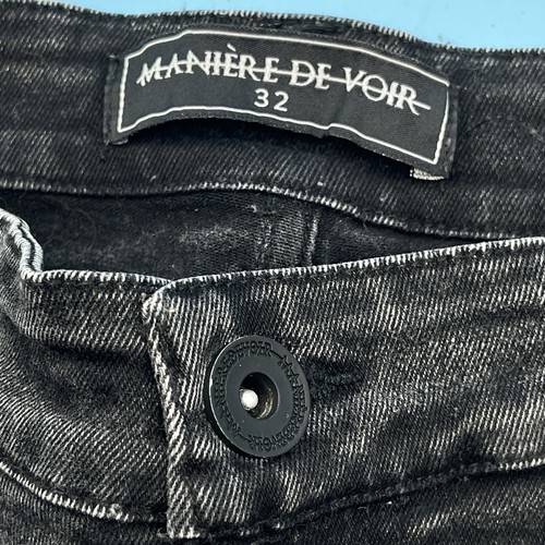 Maniere de Voir Herren Black Wash Cargo Jeans Stretch - Größe 32 (eigentlich W28 L32) - Bild 3 von 13