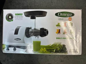 Omega Masticating Juicer Cold Press Machine For Fruits Vegetables 200w, Silver