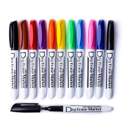 Trocken abwischbare Stifte Whiteboard Marker trocken abwischbare Stifte geruchsarm feine Spitze dünne Schachtel mit 12