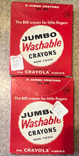 Crayola Jumbo Washable Crayons No. 40 Multicolor Non-Toxic 2 Boxes