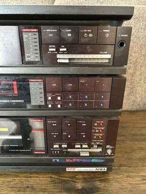 Vintage Aiwa MX70 TX70 FX70 Tuner Amplifier Cassette Deck Mini