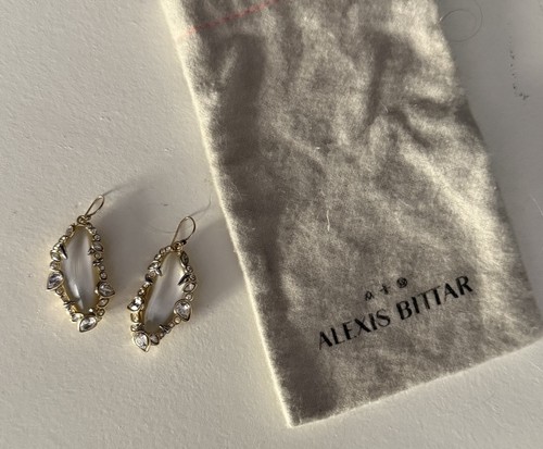 Alexis Bittar Lucite und Stein Ohrringe. Top Zustand - Glitzer - Bild 4 von 5