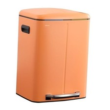 HPM1005K Marco Rectangular 10.6-Gallon Double Bucket Trash Can Carrot Cake
