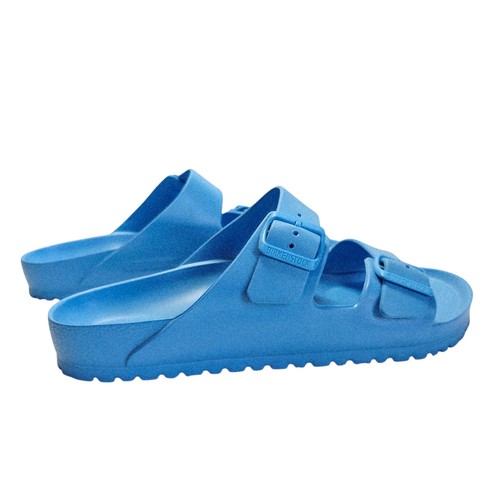 Nuovi sandali Birkenstock Essentials Arizona da uomo 10 impermeabili blu EVA nuovi con scatola - Foto 6 di 12