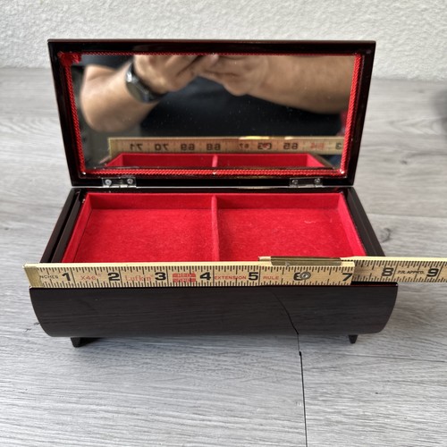 Japanese Black Lacquer Ware Wood Orgel Music Jewelry Box Mirrored Sakura Sakura - Picture 7 of 12