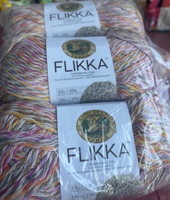 Lion Brand Flikka Yarn | Discounted - 6 Skeins Of Confetti