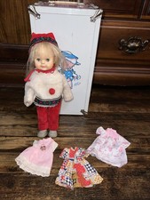Vintage Cass Doll Case Wardrobe Trunk White and Pink with Lamb  Vogue Doll