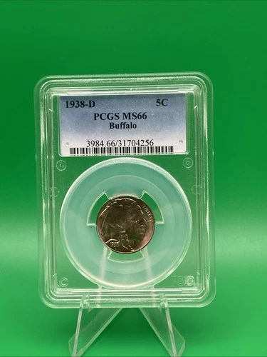 1938-D BUFFALO NICKEL - PCGS MS-66, ATTRACTIVE & LOOKS SUPERB!