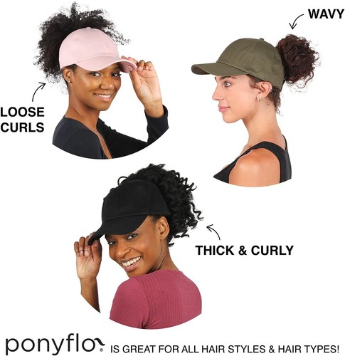 Ponyflo Satin-Lined Ponytail Cap - Designed for Women with One Size, Olive - Picture 4 of 5