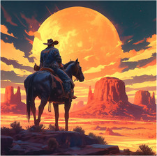 Diamond Art Painting Kits for Adults, Western Cowboy Diamond Art Kits for Beginn