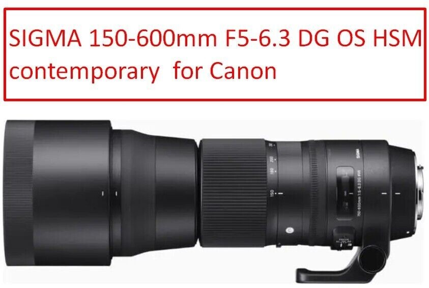 SIGMA 150-600mm F5-6.3 DG OS HSM contemporary for Canon EF mount