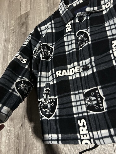 Freshjive Las Vegas Raiders All Over Print Fleece NFL Coach Jacket Size M - Picture 3 of 6