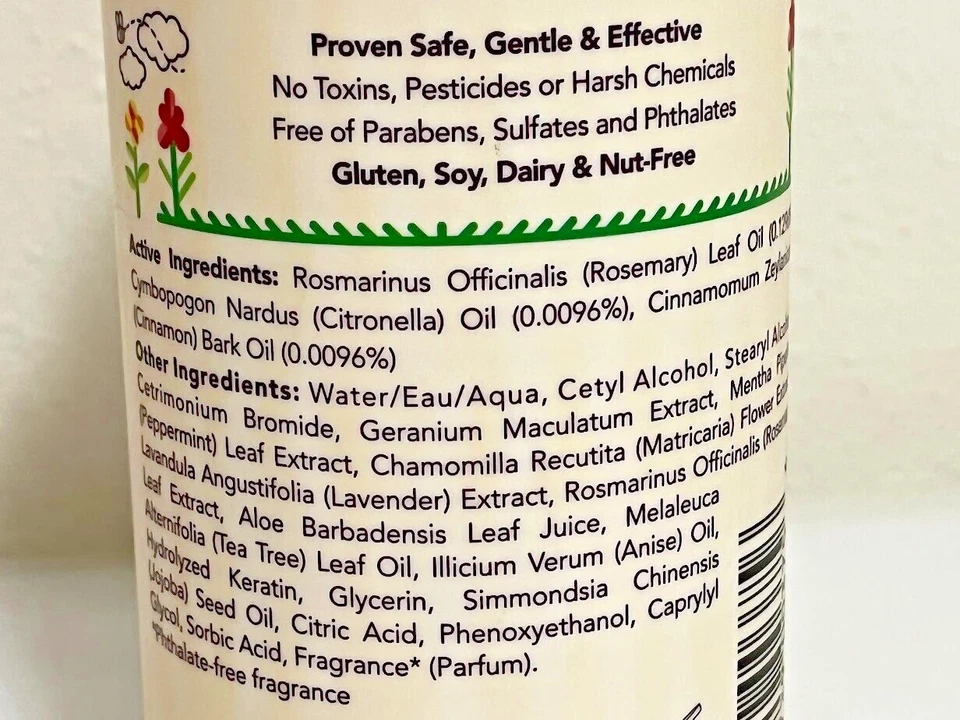 Acondicionador repelente de romero de Fairy Tales para niños - 32 oz nutre y protege Foto 3 de 4