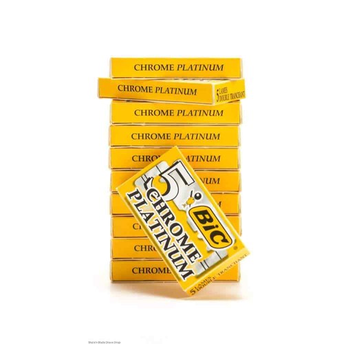 BIC Chrome Platinum Double Edge Safety Razor Shaving Blades,100 Blades - 第 3/12 張圖片