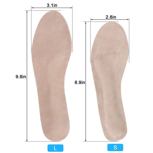 Womens Shoe Insoles Pigskin Soft Foam Shoe Inserts Sandals High Heels Insoles US - Picture 2 of 14