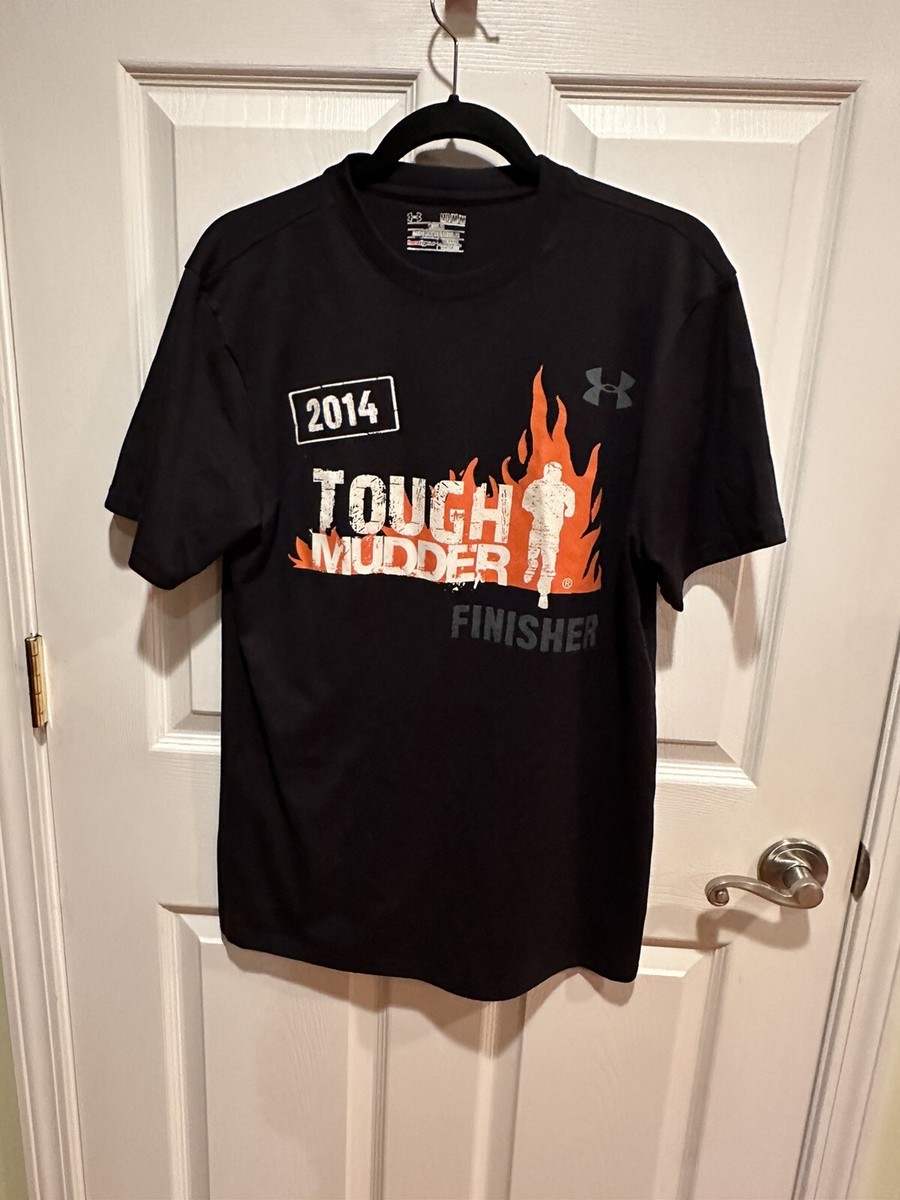 Under Armour Heat Gear Tough Mudder 2014 Finisher Regular T-Shirt Size Med  Black