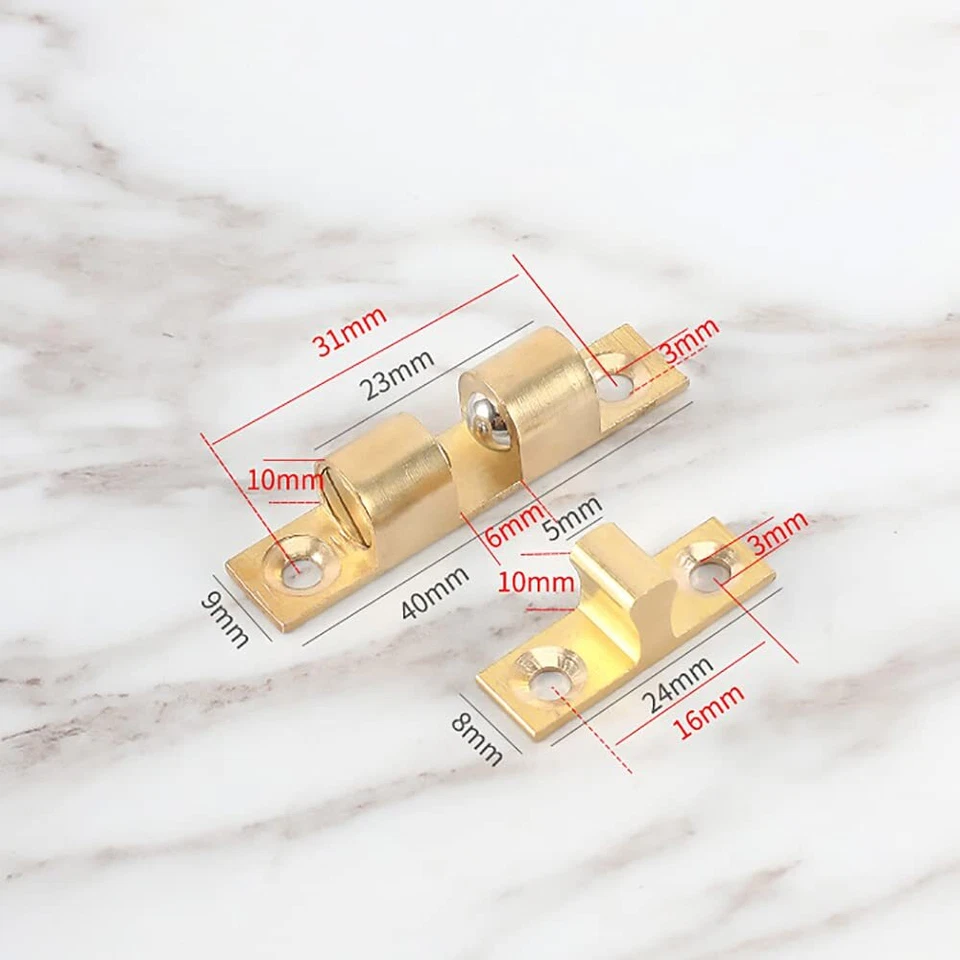 5 pcs Ball Catch en Laiton Massif Réglable Double Boule De Tension Rouleau Ca... - Imagem 4 de 4