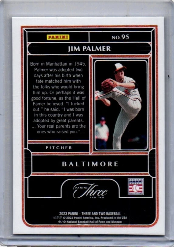 2023 Panini Three and Two - #95 Jim Palmer /20 Super Short Print - Image 2 of 2