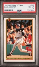 1990 Bowman Tiffany Paul Molitor Milwaukee Brewers Twins HOF PSA 8 Fresh Grade