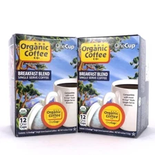 The Organic Coffee Co Breakfast Blend Single Serve Coffee 4.65 Oz, 12 One Cup