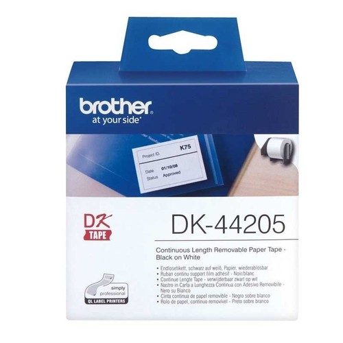 Brother DK44205 P-Touch Endlosetiketten Papier weiß Selbstklebend NEU - Bild 2 von 3
