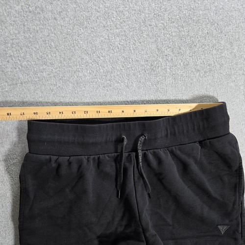 Guess Shorts Sweat Womens Drawstring Size XL Black Elastic Waist Inseam 1in - Picture 11 of 15