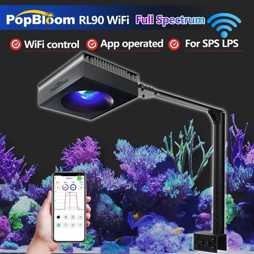 PopBloom Led Aquarium Reef Light Full Spectrum for Coral Growth Marine Fish Tank - 第 1/15 張圖片