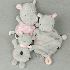 Babydream Rossmann Nilpferd ❤️ Schmusetuch Kuscheltuch Spieluhr Rassel Grau
