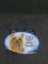Life's Better with a Silky Terrier 6" x 4" Oval Magnet Made in the USA
