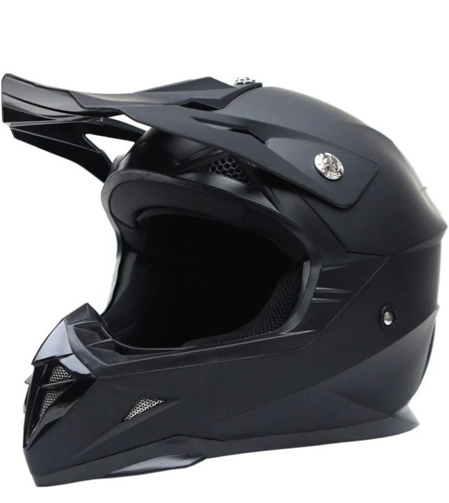 YEMA YM-915 Sz Med Matte Black Full Face Motorcycle Helmet Adult