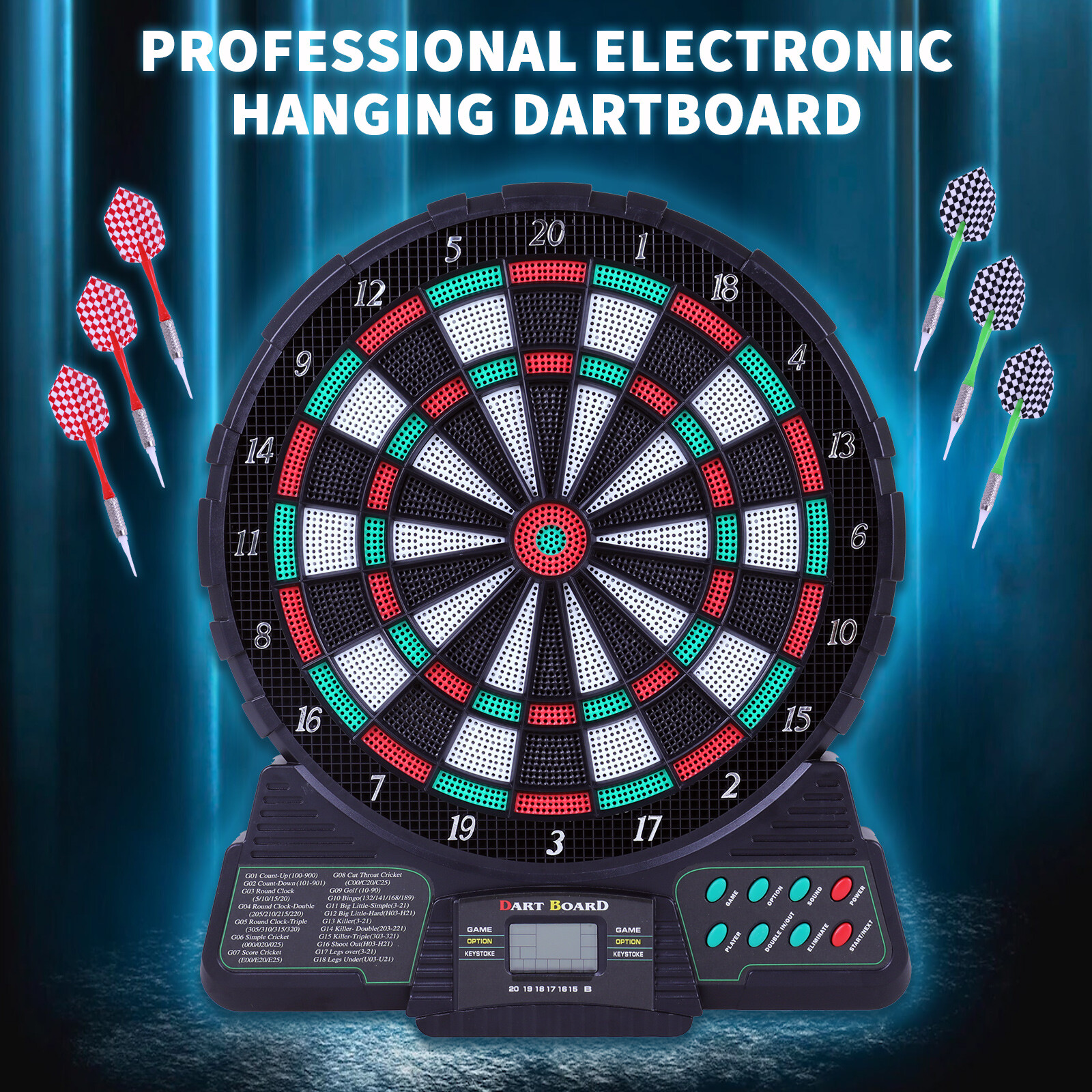 Sports Electronic Dart Board Sets Soft Tip Electric Dartboard With 6 Pcs Darts U eBay