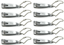 Trim Fingernail Clippers Stainless Steel with Built-In File  Cleaner 10 Pack