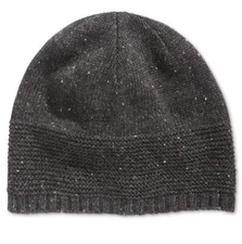 New Mens Ryan Seacrest Distinction Charcoal Rib Knit Beanie Hat One Size