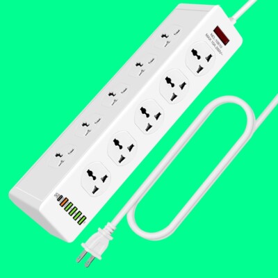 2 Prong Power Strip With Usb, 2 Prong To 3 Prong Outlet Adapter, 10 Outlet & 6