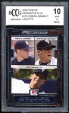 O'Brien/Braboy/Pat Venditte Rookie 2008 TriStar Prospects Plus #133 BGS BCCG 10