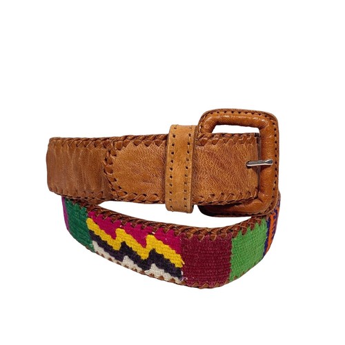 Sid Mashburn Embroidered Leather Belt Handmade brown green SID MASHBURN 3cm Embroidered Leather Belt for Men | MR PORTER main image 3