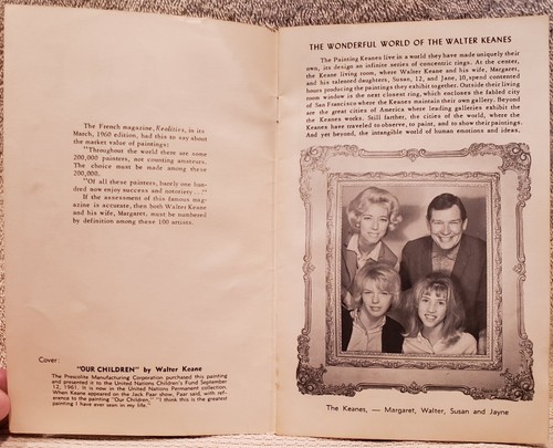 LIBRETTO LIBRO ORIGINALE VINTAGE ANNI 60 MARGARET WALTER KEANE OCCHI GRANDI - Foto 3 di 9
