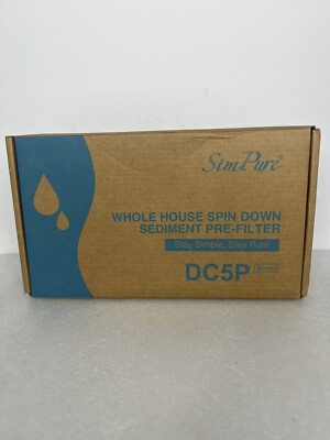 Sim Pure DC5P - 40/200 Whole House Spin Down Sediment Pre- Filter New 