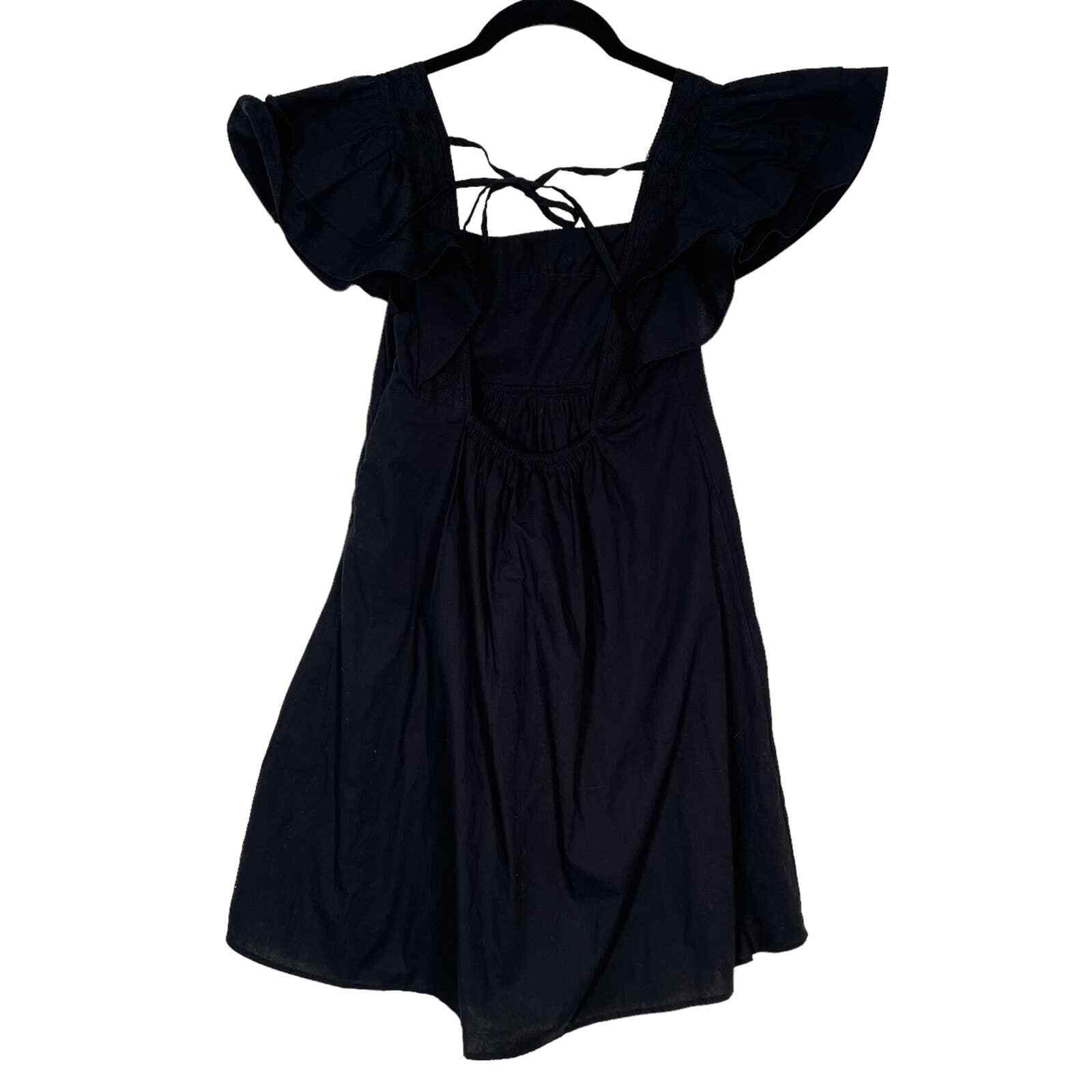 Urban Outfitters La Petite TieBack Black Babydoll Dress SIze XS Cotton