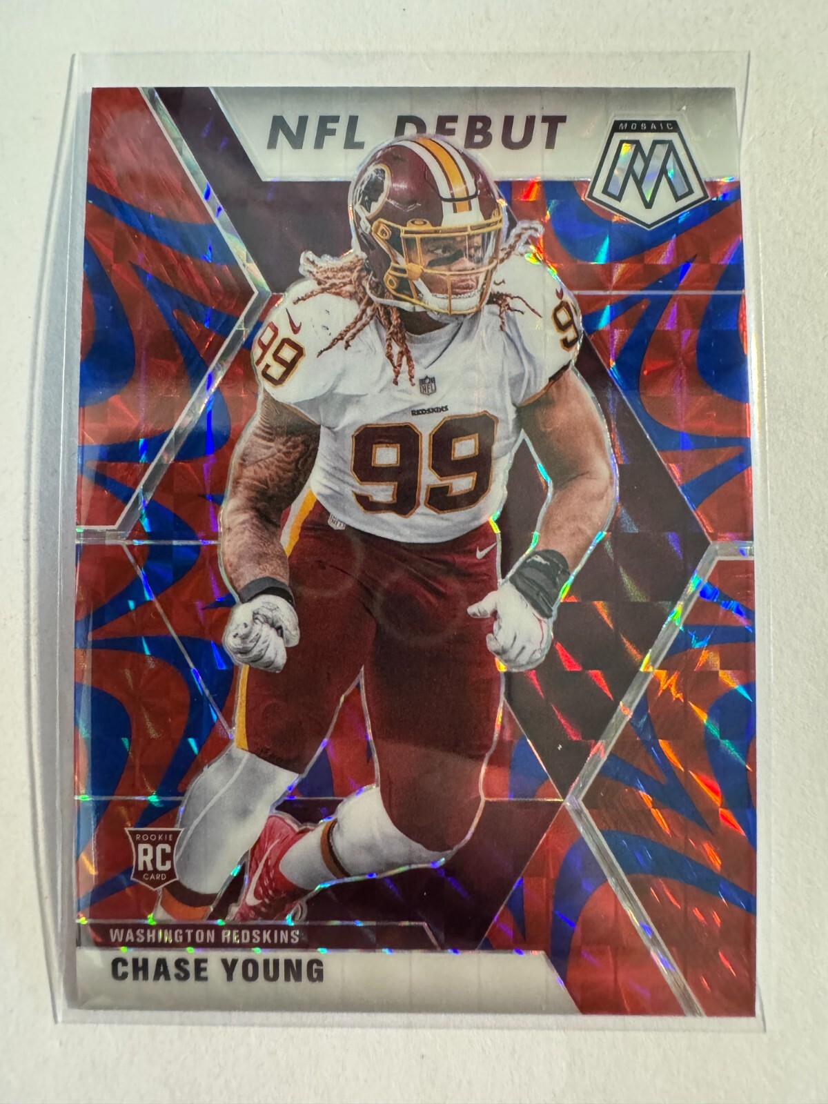 K202,912 - 2020 Panini Mosaic Mosaic Reactive Blue #272 Chase Young DEB