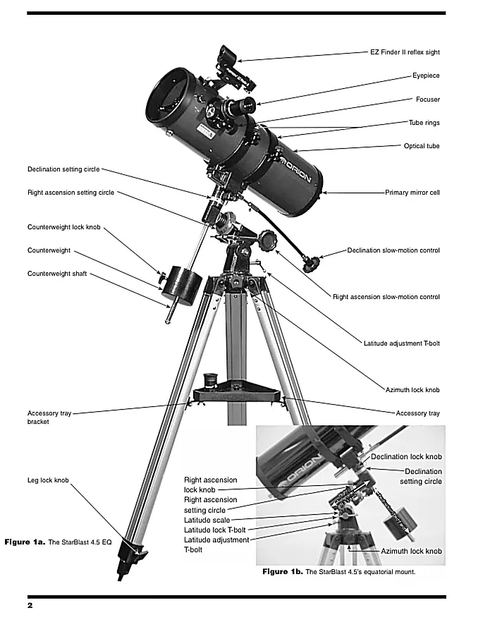 Product Support - Orion StarBlast 4.5 Equatorial Reflector Telescope