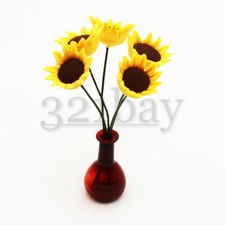 Clay Sunflower Miniature Garden 1:12 Scaled Dollhouse Decor Accessory Polymer